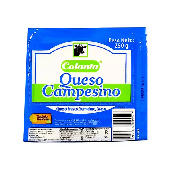 Queso Campesino Colanta X 250gr