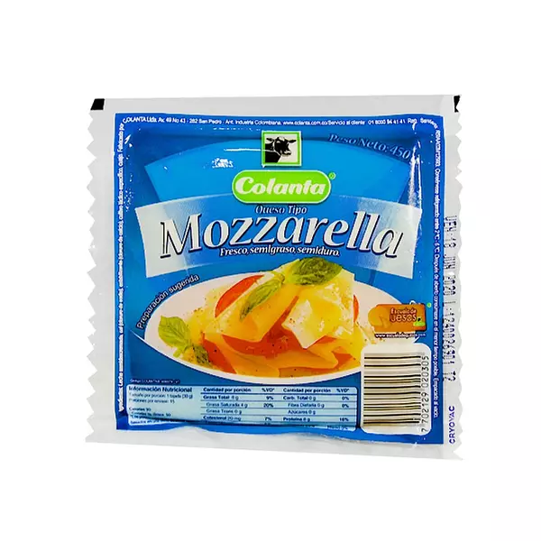 Queso Mozzarella Colanta Bloque X 450gr