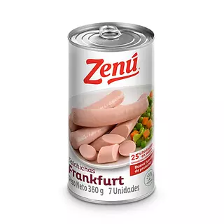 Salchicha Frankfurt Zenú X 360gr