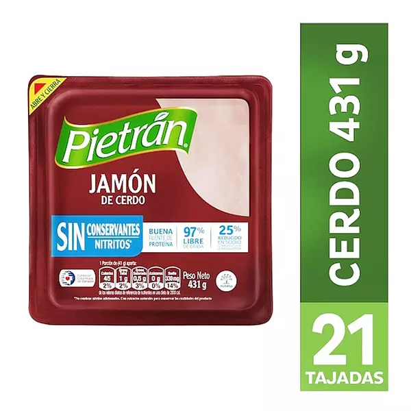 Jamón De Cerdo Pietrán X 431gr