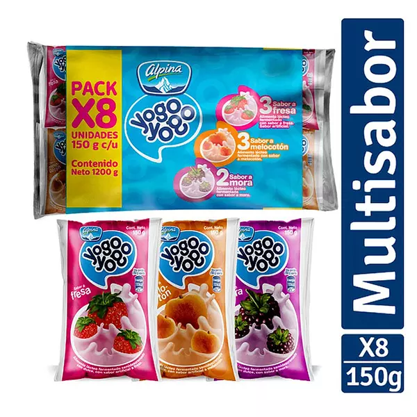 Bebida Láctea Yogo Yogo X 150g 8 Unidades