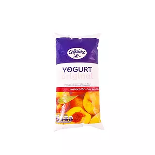 Yogurt Alpina Original Melocotón Bolsa X 900g