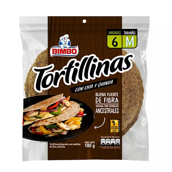 Tortilla Bimbo Chia Quinua Und