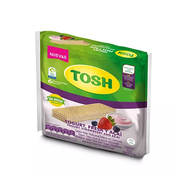 Galleta Tosh Wafer Fresa Acai 6und