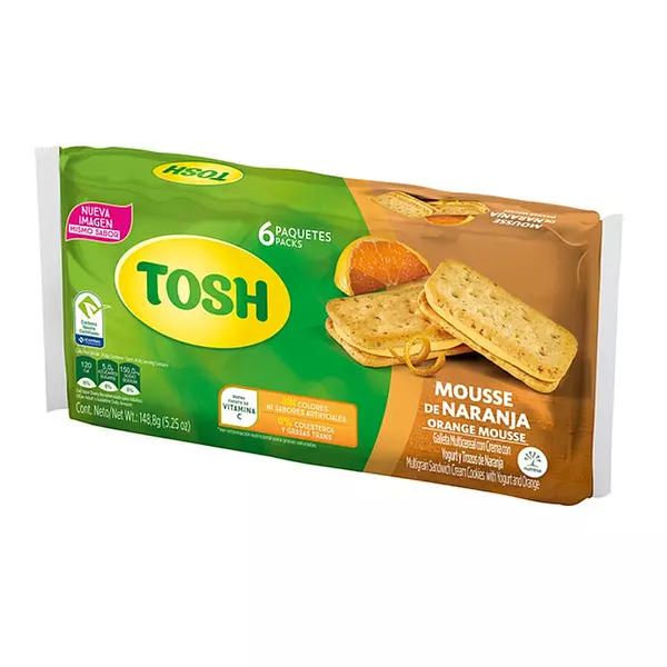 Galleta Tosh Mausse Naranja 6und