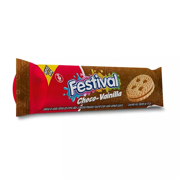 Galleta Festival Vainilla Choc Tubo Und