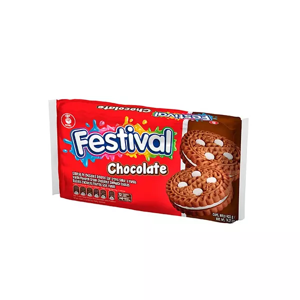 Galleta Festival 12 Pqt Bls Choco Und