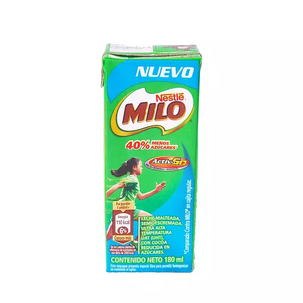 Bebida Milo X 180ml Menos Azucar