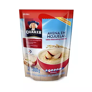 Avena Quaker Hoj-Maz-Canela X 300 Grs Und