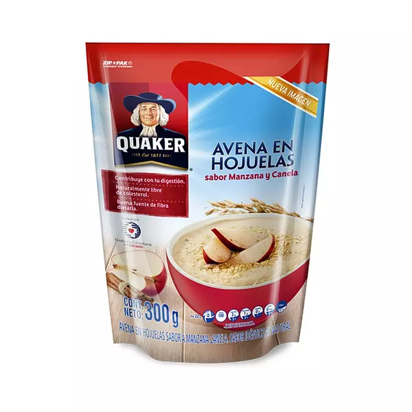 Avena Quaker Hoj-Maz-Canela X 300 Grs Und