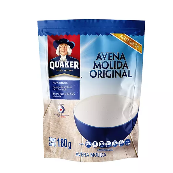 Avena Quaker Molida D/P X 180 Grs Und