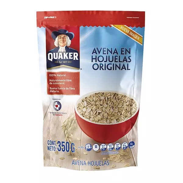 Avena Quaker Hojuelas X 350 Grs Und