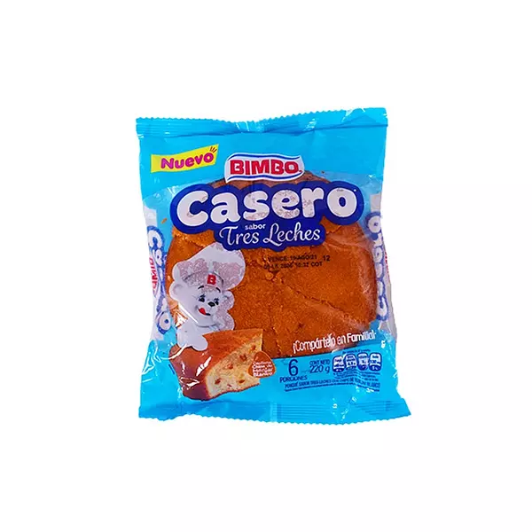 Ponqué Bimbo Casero Tres Leches X 220gr