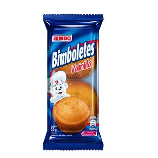Ponqué Bimbo Bimboletes Vainilla 2 Unidades