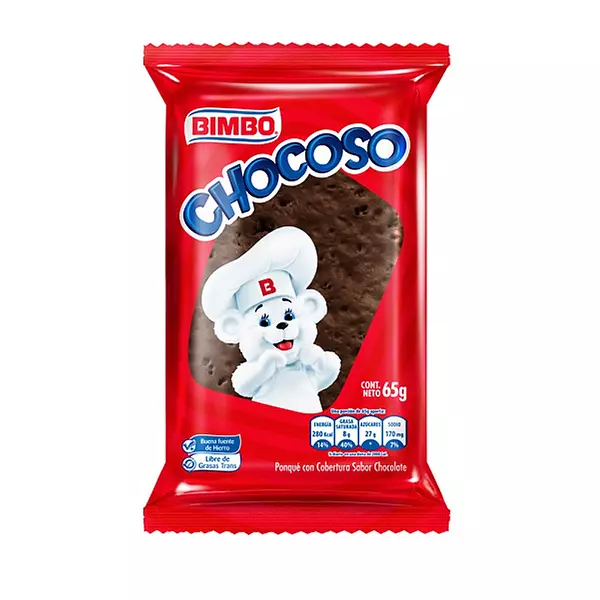 Ponqué Bimbo Chocoso X 65gr