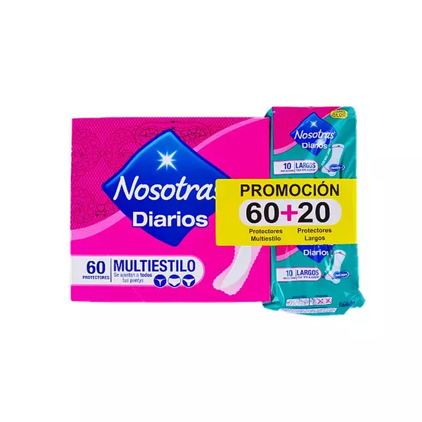 Protectores Nosotras Multiestilo X 60 Unidades