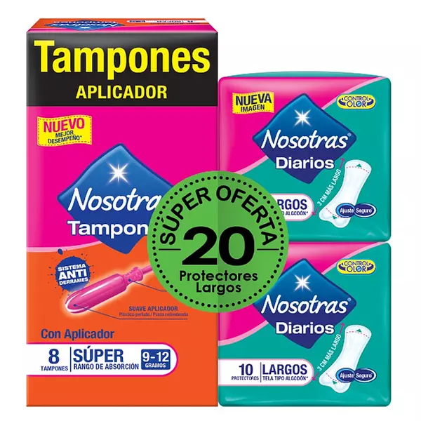 Tampones Nosotras Apl-Sup 8uds+Mul