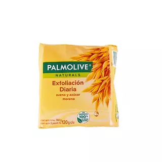 Jabón Palmolive Avena Y Azúcar Morena X 110gr 3 Unidades