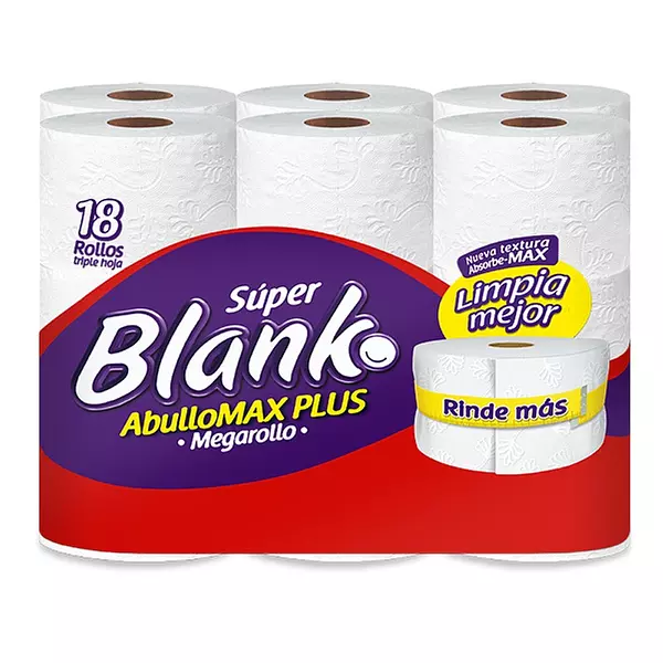 Papel Higiénico Super Blanko Megarollo T./Hoja 18 Unidades