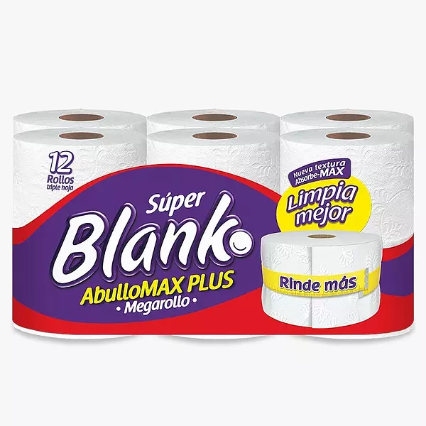 Papel Higiénico Super Blanko Megarollo T./Hoja12 Unidades