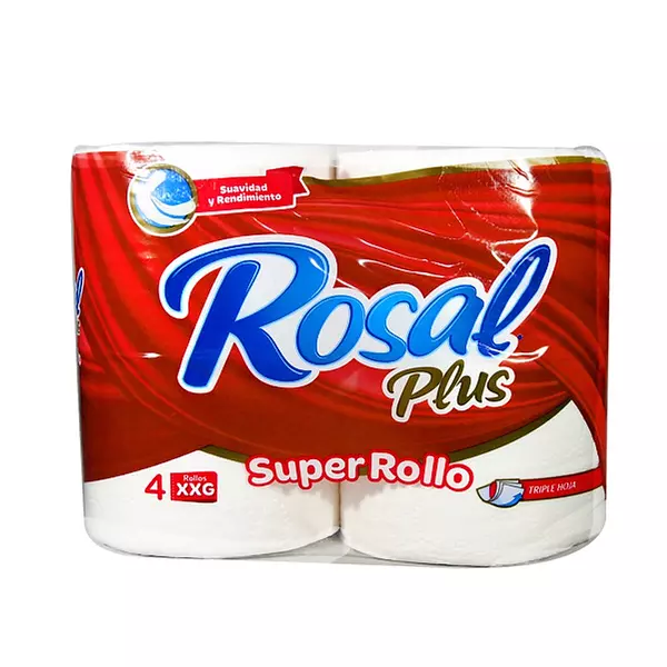 Papel Higiénico Rosal Plus 4 Unidades