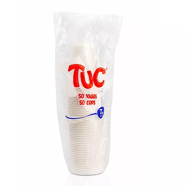 Vaso Desc. Tuc 50und 7oz Blanco