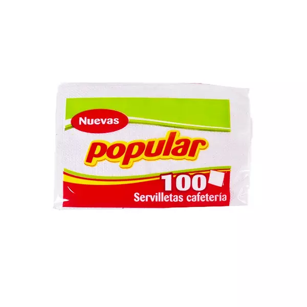 Servilleta Popular Cafeteria X 100 Uds