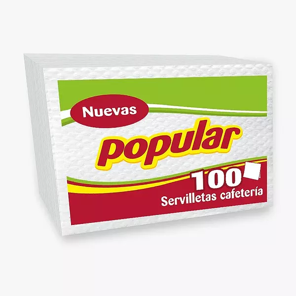 Servilleta Popular Cafeteria X 100 Unds