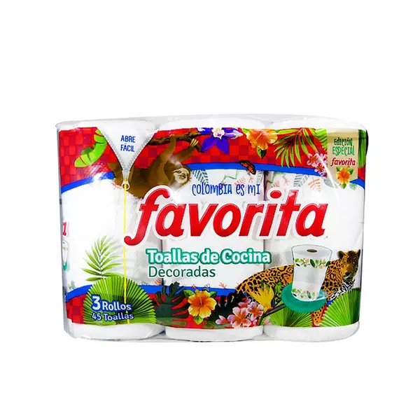 Toalla Favorita Cocina X 3uds X 45 Hojas