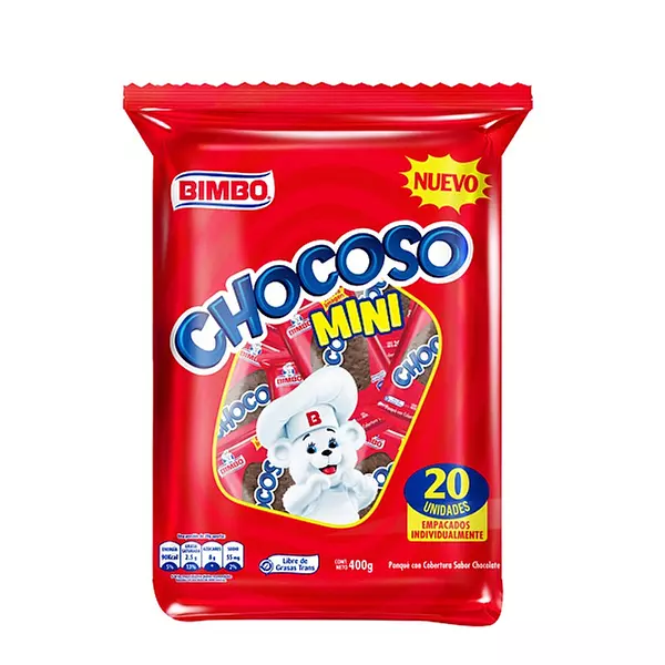 Ponque Bimbo Minix Chocoso Und