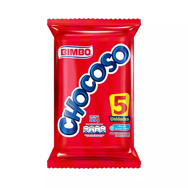 Ponqué Bimbo Chocoso X 65gr 5 Unidades