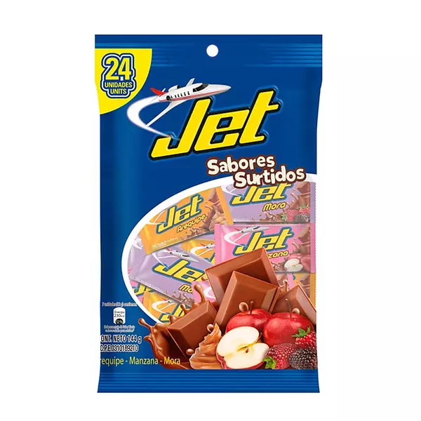 Chocolatina Jet Sabores X 144gr