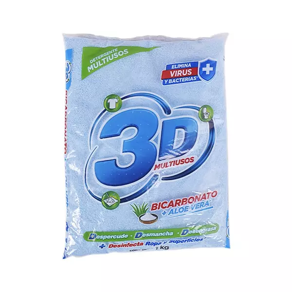 Detergente 3d Multiusos Polvo X 1000 Grs