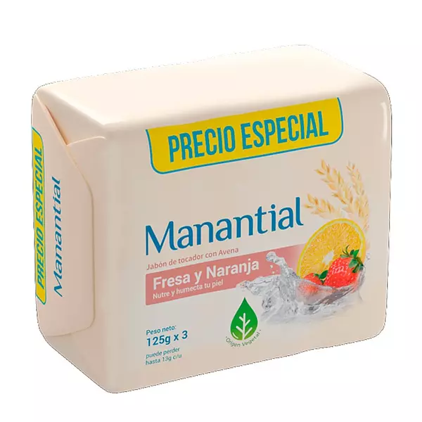 Jabon Manantial 3 Unds Fresa