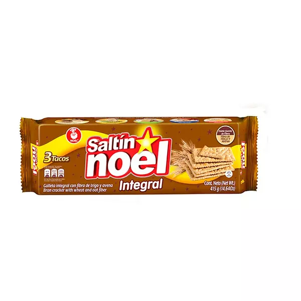 Galleta Saltín Noel Integral Doble Fibra 3 Tacos