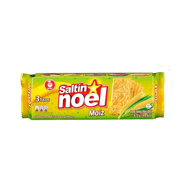 Galleta Saltín Noel Trigo Maíz 3 Tacos