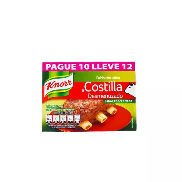 Caldo Knorr Pague 10 Lleve 12 Desm.Costilla