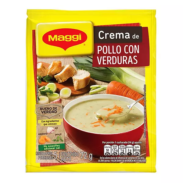 Cremas Maggi Sobre Pollo Verd Und