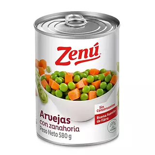 Arveja Con Zanahoria Zenú X580gr