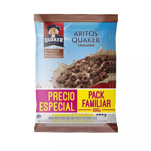 Cereal Quaker Aritos 8 Unds Cho