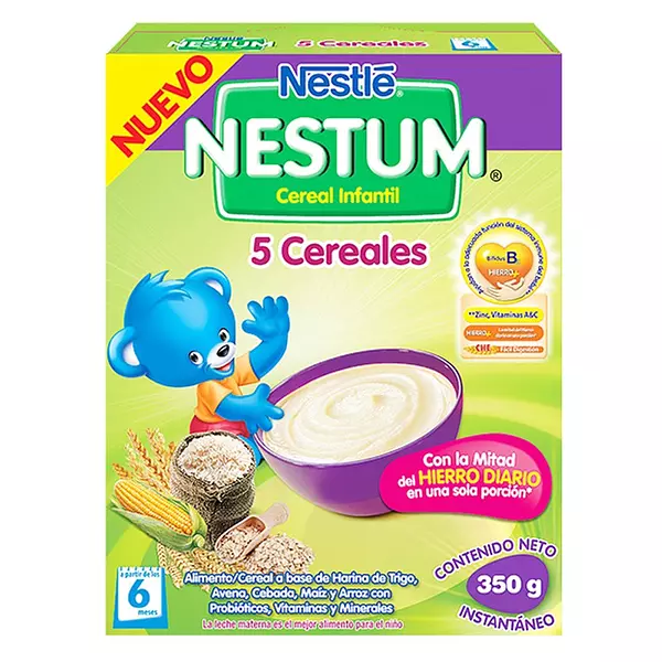 Cereal Infantil Nestum 5 Cereales X 350gr