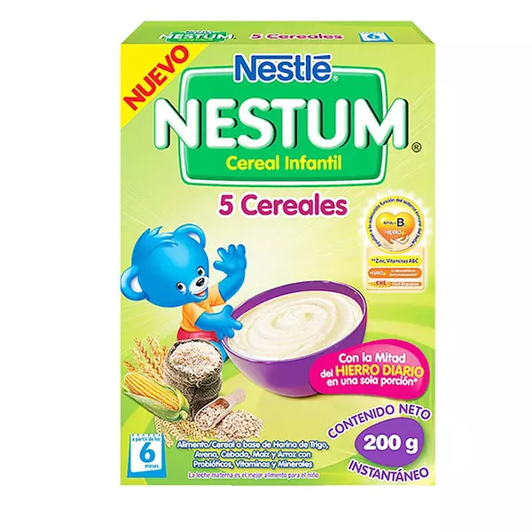 Cereal Infantil Nestum 5 Cereales X 200gr