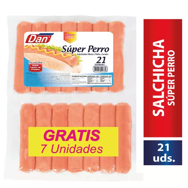 Salchicha Dan Super Perro X 840gr