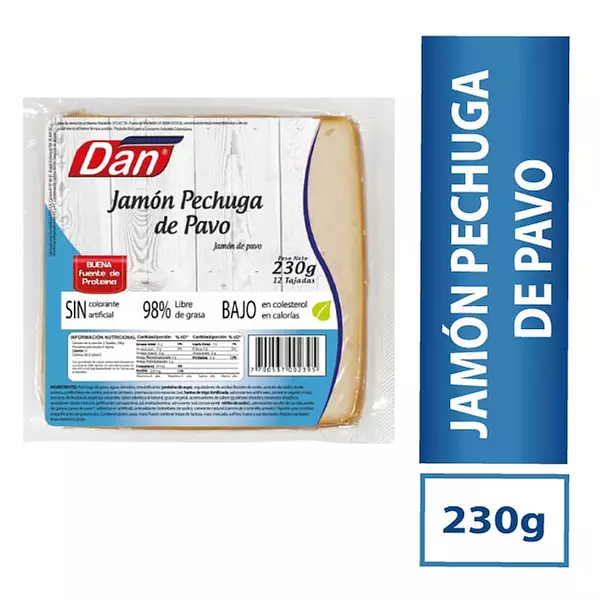 Jamon De Pechuga De Pavo X 230 Grs