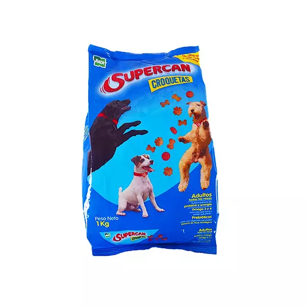 Alimento/Perros Supercan Adultos Croquetas X 1000gr