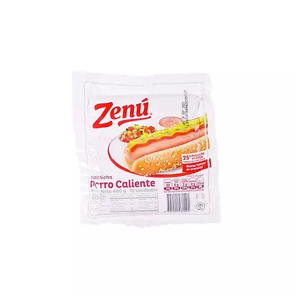 Salchicha Zenu X 480grs Perro Caliente